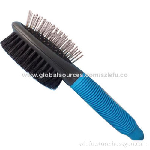 Pin & Bristle Brush for Dogs with Rubber Handle